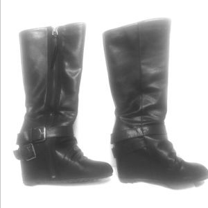 Aldo Mid/High Calf Black Boots